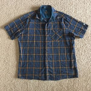 Kuhl Blue Striped Button Down Top